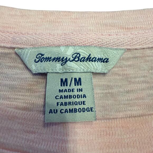 Tommy Bahama Women’s heathered pink tee w tulip hem Size M - Picture 4 of 6